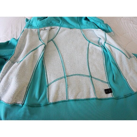 Zella - sz L - Women's Essential Full Zip Hoodie in Sea Green - Cotton Fleece - Picture 8 of 10